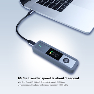 ITGZ Fingerprint Encryption M.2 <b>SSD</b> Box 9210B NVME/SATA Dual Protocol Mobile <b>External</b> for Both Phones and Fingerprint Encryption - Product Image 3