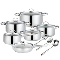 Ensemble de casseroles en acier inoxydable, plusieurs pièces, casseroles et poêles, couvercles en acier inoxydable, compatibles avec l'induction, pour la cuisine à domicile