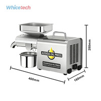 Presse à Huile Commerciale Automatique WH-250-888A, Mini Presse Intelligente en Acier Inoxydable pour Usage Domestique et Commercial