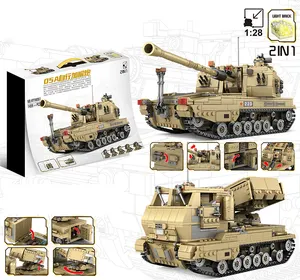 New military tank model transport vehicle model with CE certificate toy plastic building blocks for children education