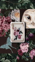 Set Ubin Mahjong Amerika Gradasi Hijau Giok dengan Latar Belakang Hijau Tua, Ubin Akrilik Bermotif Bunga Vintage untuk Permainan Papan Santai