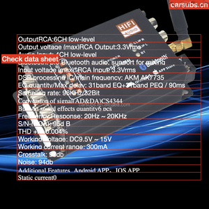 Equalizzatore Auto Android DSP 31 Bande con App di Regolazione, 4 Ingressi e 6 Uscite RCA, Equalizzatori DSP per Auto - Product Image 3