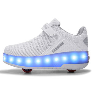 Chaussures à roulettes personnalisées pour enfants avec une seule roue, baskets de sport décontractées à LED, chaussures à roulettes avec roue rétractable - Product Image 6
