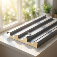 Toiture métallique extérieure de luxe sur mesure, panneau sandwich en aluminium, isolation en mousse de polyuréthane pour entrepôts, chambres froides, toiture en aluminium