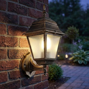 Lámpara de Pared Exterior Impermeable, Diseño Cuadrado de Aleación de Aluminio en Bronce Antiguo, Luz LED Regulable para Porche, Jardín, Patio y Escaleras - Product Image 2