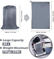 Sac à linge de voyage lavable avec cordon de serrage Grand sac à vêtements sales pour panier à linge Panier à linge