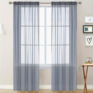 Vente en gros de rideaux transparents de salon de couleur unie de haute qualité Offre Spéciale rideaux transparents en polyester pour <span class=keywords><strong>chambre</strong></span> à coucher prête à l'emploi - Product Image 5