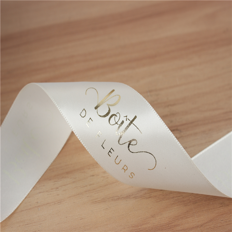 Factory Wholesale logo Packaging Ribbon Decorations Wired Ribbon Gifts Crafts Printed Satin Ribbon