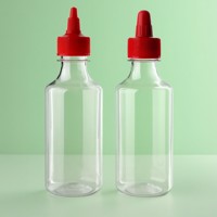 Bouteille souple jetable en plastique de qualité alimentaire 255 ml (8 oz) pour barbecue, ketchup, chili, salade, crème, sirop de sucre, mayonnaise, miel