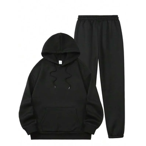 Custom Logo <b>Women's</b> Two-Piece Polyester/Cotton Casual Hoodie Sweatpants Jogger <b>Set</b> <b>Short</b> Top Full-Length Pants Eco-Friendly - Product Image 2