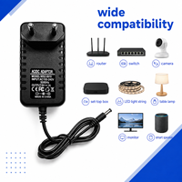 Prix d'usine, adaptateur secteur 9V 1A 9W AC DC, alimentation à découpage avec connecteurs DC interchangeables pour lampe de table LED
