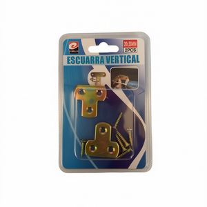 Mnj Escuadra Vertical 30x30mm 2pcs Steel Angle Bracket For Furniture Assembly - Product Image 2