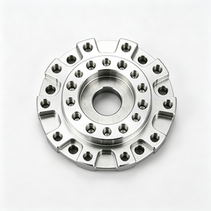 Base de Brida Robótica de Aluminio Mecanizada por CNC de Precisión, Fresado CNC Personalizado, Brida de Montaje Multiorificio, Conexión para Brazo Robótico, Pieza de Repuesto - Product Image 1