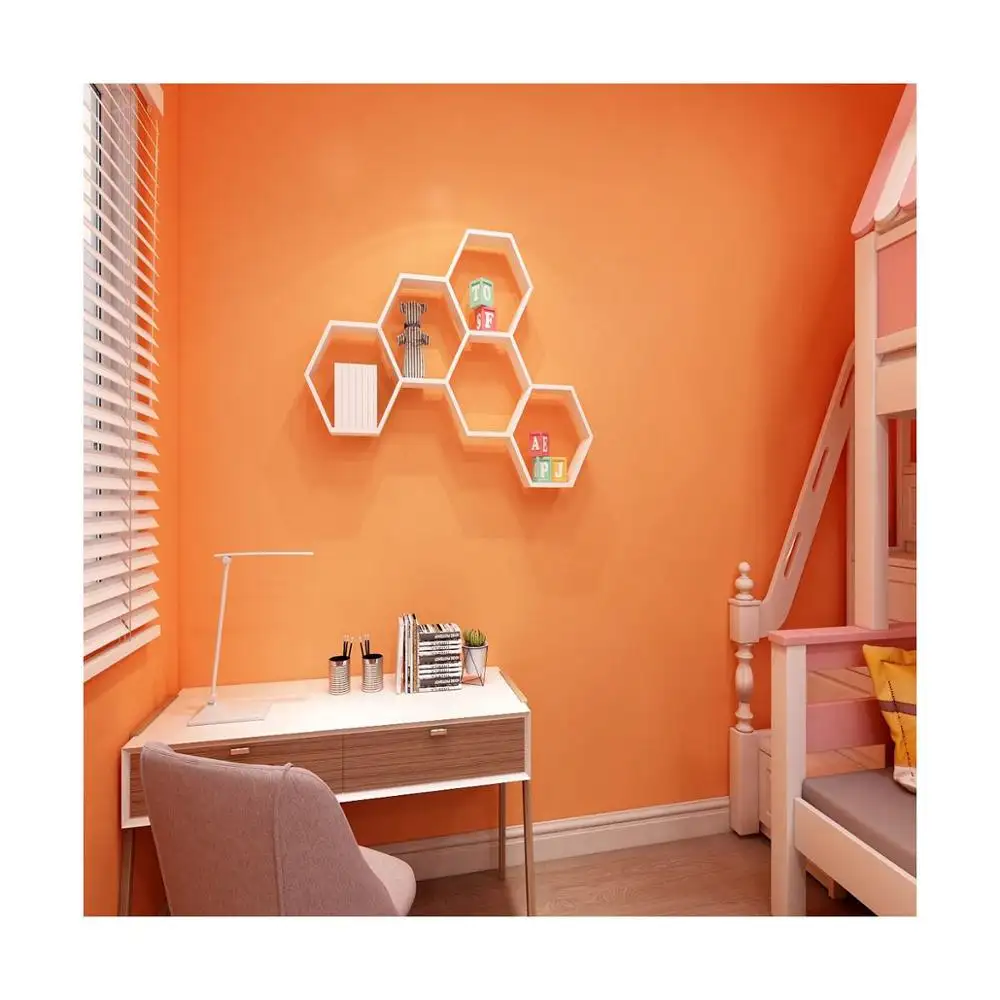 Zelfklevende Waterdichte Effen Kleur Gerenoveerd Stickers Decoratie Muursticker Oranje Kleur Effen Behang