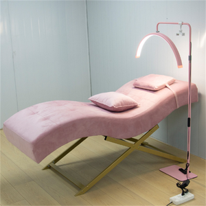 Table de massage et de soin incurvée noire, design de luxe, personnalisée, portable, pour salon, cils, visage, spa, salon de beauté et salon de séjour - Product Image 5