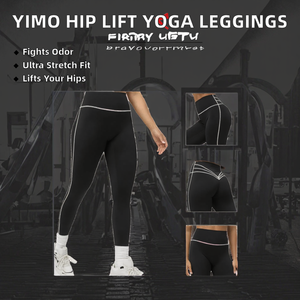 Leggings de Yoga Yimo para Mujer, Antibacterianos, de Spandex/Nailon, Levanta Glúteos, Alta Elasticidad, Largo hasta el Tobillo, Cintura Elástica, para Gimnasio - Product Image 2