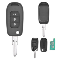 Clé de voiture Renault Blade pliable à distance avec entrée sans clé ABS
