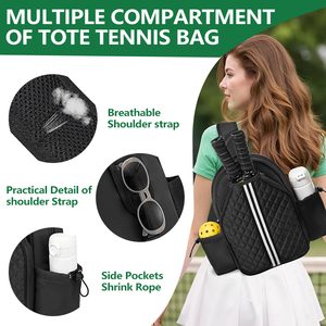<span class=keywords><strong>Mochila</strong></span> para Raqueta de Tenis, Bolsa Bandolera para Pickleball, <span class=keywords><strong>Mochila</strong></span> Deportiva para Raquetas, para Mujeres y Hombres - Product Image 4