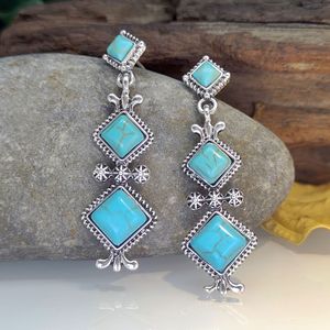Orecchini Pendenti Geometrici per Donne, Stile Vintage Bohémien, Accessori per Orecchie da Indossare Quotidianamente - Product Image 1