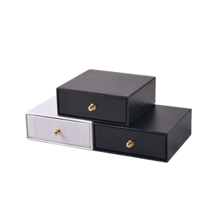 กล่องเครื่องประดับทำจากกระดาษแข็งพร้อมกล่องสร้อยคอแบบเลื่อนทำจากโฟมสีดำสำหรับบรรจุภัณฑ์ที่หรูหราโลโก้ออกแบบได้ตามต้องการ - Product Image 2