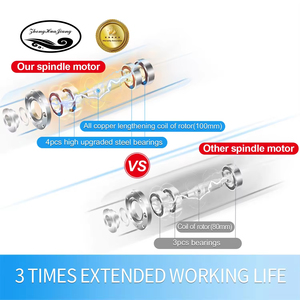 Huajiang 1.5KW ER11 Air-Cooled Spindle Motor Woodworking 80mm in Diameter Air-Cooled <b>Engraving</b> <b>Machine</b> Accessories - Product Image 4