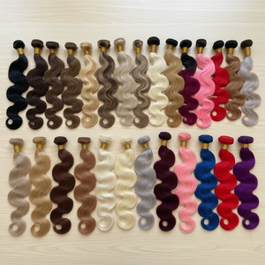 FH Extension di Capelli Umani Colorati Lisci e Ondulati, Doppia Trama, Vendita all'Ingrosso, 16-30 Pollici, Capelli Vergini Brasiliani Remy - Product Image 1