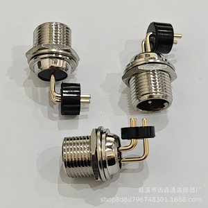 Connecteur à broches courbées Gx12, en alliage de zinc, plaqué or, connecteur d'aviation en cuivre pour l'ingénierie électrique, soudage de circuits imprimés - Product Image 2