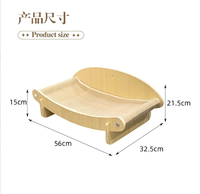 Lit pour chat anti-chute, griffoir en bois massif, jouet pour chat, chaise longue intégrée résistante à l'humidité, tapis en sisal, source transfrontalière