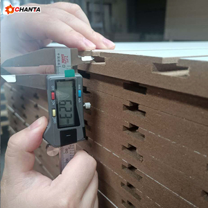 Lámina de <span class=keywords><strong>MDF</strong></span> Melamina Acrílica UV de Alto Brillo de 18 mm con Ranuras, Superficie de Escritorio Ejecutivo de Lujo de Primera Clase E1 - Product Image 6