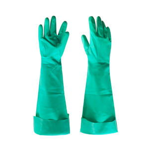 Gants de protection chimique en nitrile Hikari 45cm 60cm, qualité industrielle, texture lisse, non stériles, pour la fabrication mécanique - Product Image 1
