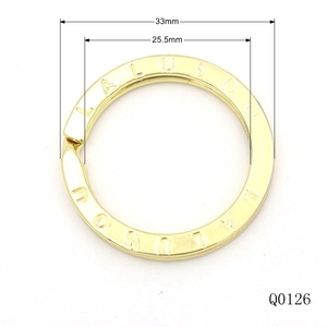 Bán buôn Móc chìa Khóa Phụ Kiện Gunmetal mạ dập logo Vòng 24mm chia vòng chìa khóa tùy chỉnh vòng chìa khóa với logo công ty - Product Image 3