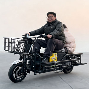 Trottinette Électrique Puissante en Promotion avec <span class=keywords><strong>Plateau</strong></span> Pliable et Siège Arrière, Super Scooter <span class=keywords><strong>pour</strong></span> Livraison de Marchandises, Vélo Électrique Chargeur avec Grand Panier - Product Image 1