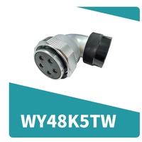 Connecteur industriel d'aviation WEIPU WY48K5TW, type court, 5 broches, étanche IP65, mâle circulaire, pour machines d'automatisation