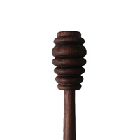 Cuchara para miel hecha a mano de madera de nogal negro, ecológica, estilo americano, con logotipo grabado a láser personalizado