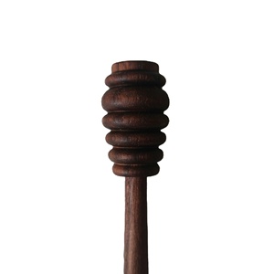 Cuillère à miel artisanale en bois de noyer noir, écologique, style américain, logo gravé au laser sur mesure - Product Image 2