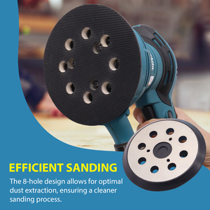 Yedek Zımpara Pedi 5 İnç 8 Delikli Cırtlı Orbital Metal Zımpara Pedleri BO5010 BO5030K ile Uyumlu - Product Image 5