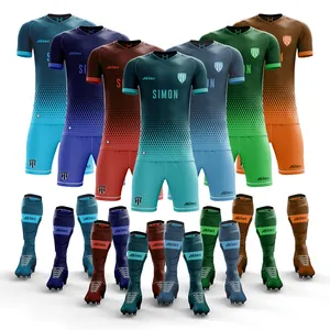 Akilex commercio all'ingrosso sublimata jersey di calcio nuovo modello personalizzato quick dry kit di gioco del calcio jersey di calcio di usura