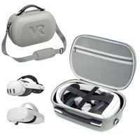 Étui de transport pour META QST 3 VR, grande valise de rangement, sac de voyage, matériau PU, étui portable pour Meta Quest 3, sac de rangement