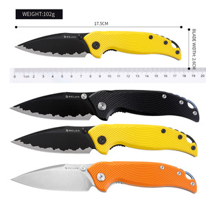 Coltello Tascabile Pieghevole Industriale SELAN con Lama <span class=keywords><strong>in</strong></span> Acciaio 9cr18Nov e Manico <span class=keywords><strong>in</strong></span> G10, Piccolo Coltello EDC e da Campeggio con Clip da <span class=keywords><strong>Tasca</strong></span> OEM SL758 - Product Image 2