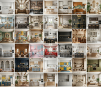 Gabinete de Cocina Personalizado de Alta Calidad HG, Gabinete Alto de Almacenamiento con Estantes, Gabinete de Esquina con Sistema de Organización Extraíble
