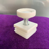 M6 Thread Inserts for Square Tubes for 25mm Square Black Plastic Plug Caster Insert,Chair End Caps Furniture Leg Plug