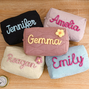 Uionen Coarse Wool Personalized <b>Custom</b>-made Name Cosmetic Bag Storage Bag <b>Lipstick</b> Key Storage Bag Toiletry Bag - Product Image 2