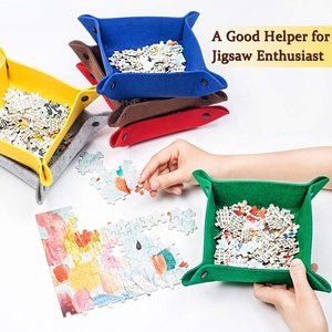 8 Gói Khay Phân Loại Xếp Hình Kiểu Nút Gấp Bằng Nỉ Cho Trò Chơi Ghép Hình Lên Đến 1000 Món - Product Image 2