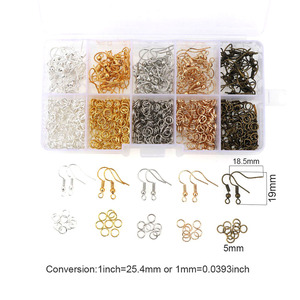 Kit d'accessoires de fabrication de bijoux collier chaîne boucle d'oreille crochets épingles à tête anneaux de saut fermoir de homard ensemble de résultats de bijoux à bricoler soi-même fournitures - Product Image 5