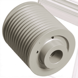 แกนเฟืองไทม์มิ่งเหล็ก HTD5M ขนาดเส้นผ่านศูนย์กลางภายนอก 600 มม. ผลิตในไต้หวัน สำหรับชุดประกอบมอเตอร์สเต็ปเปอร์เครื่องจักรสิ่งทอ - Product Image 4