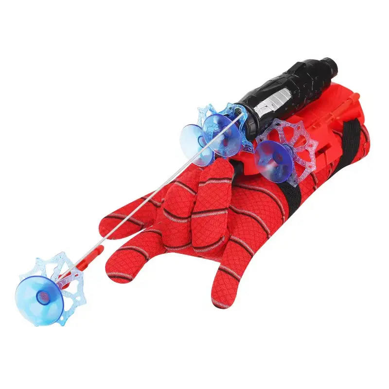 スパイダーおもちゃプラスチックコスプレ壁取り付け可能な吸盤発売コスチュームおもちゃスパイダーマンウェブシューター教育玩具