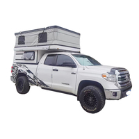 TP02 Camper Rétractable Léger Renforcé en Fibre de Verre pour Pick-up 4x4, Cellule Amovible avec Salles de Bain