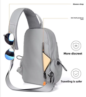 Sac à bandoulière MKW 6083 pour femmes et hommes, trou pour écouteurs, sac à dos imperméable, sac bandoulière pour voyage, usage quotidien, sacs de poitrine