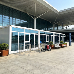 Box Abitativo Modulare per Hub di Trasporto con Struttura in Acciaio Resistente per Sala d'Attesa Temporanea Aeroportuale e Sala d'Attesa Stazione - Product Image 1