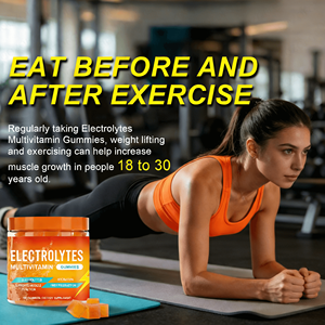 Bonbons gélifiés électrolytiques pour adultes en marque privée, enrichis en multivitamines, soutien nutritionnel sportif, fonction musculaire, augmentation de l'énergie, 120 unités - Product Image 4